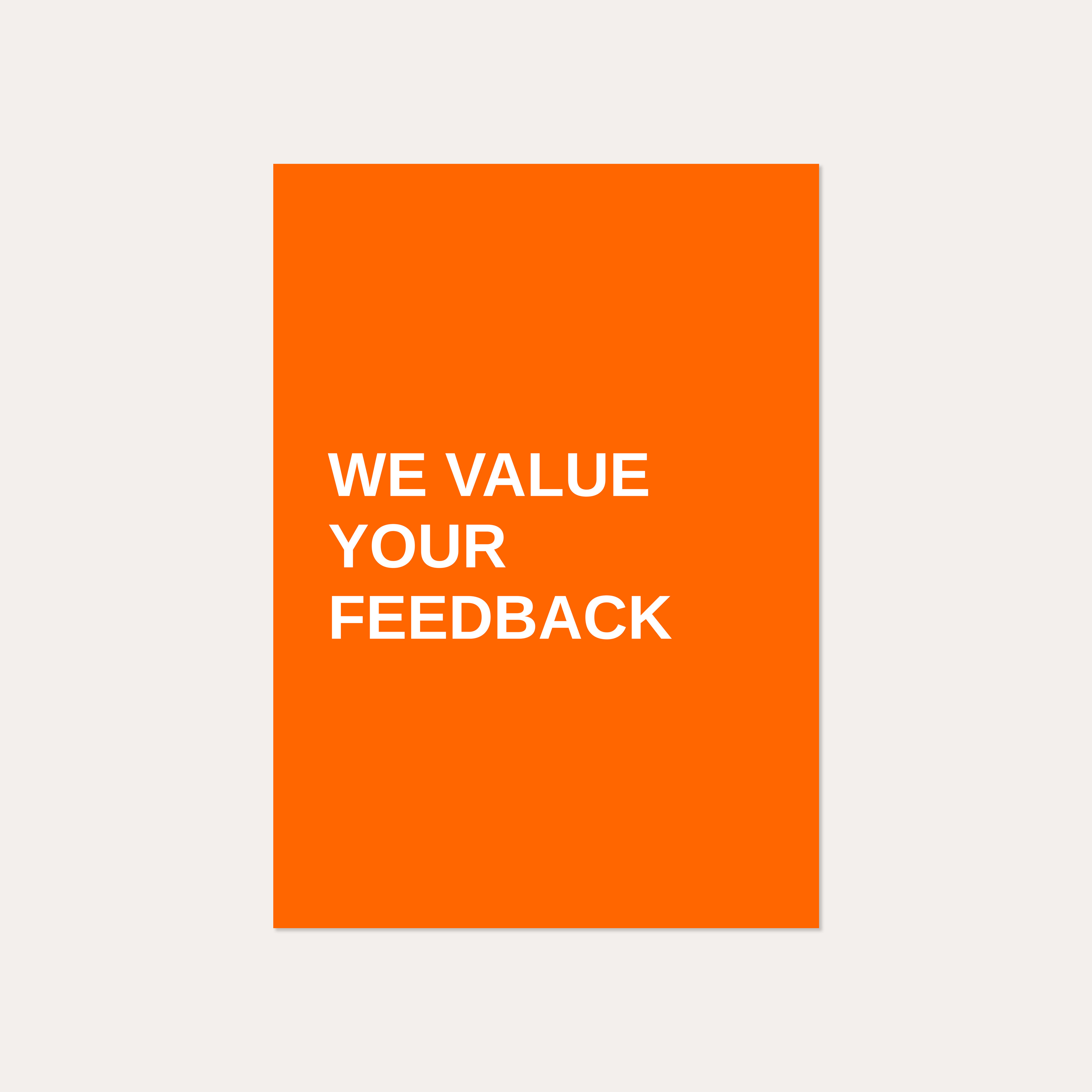 We Value Your Feedback – Service Level, Johnny Ramstedt