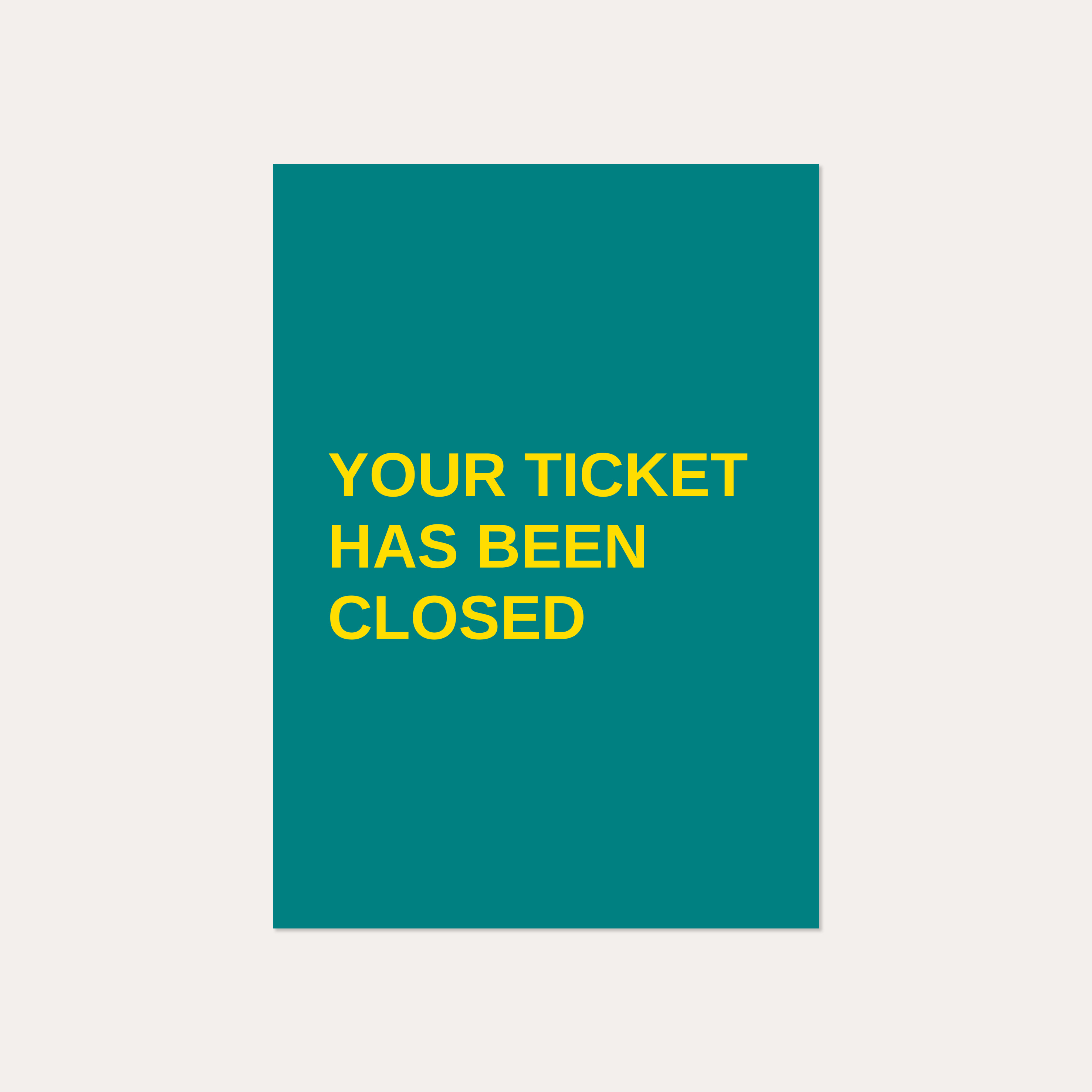 Your Ticket Has Been Closed – Service Level, Johnny Ramstedt