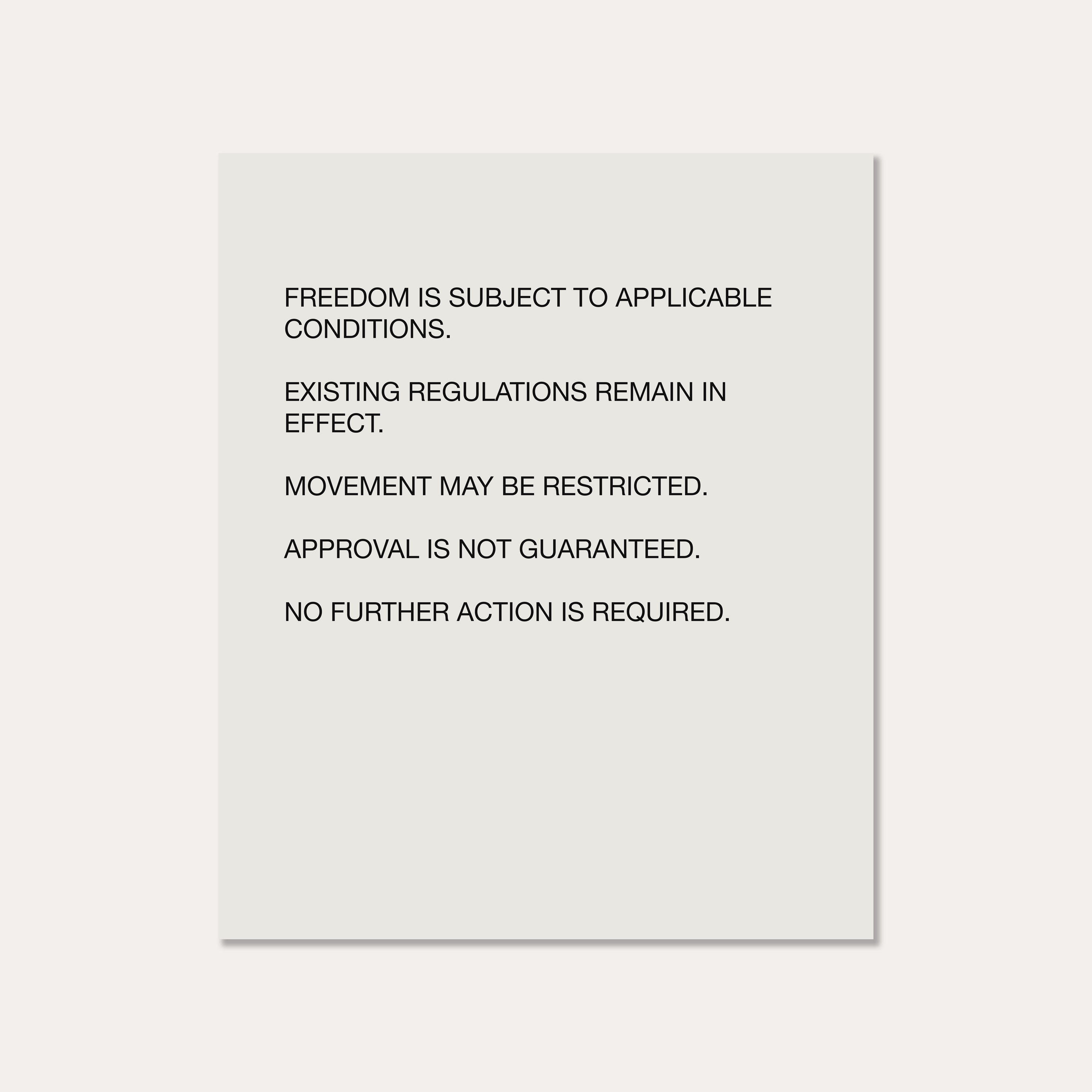 Freedom – General Conditions, Johnny Ramstedt