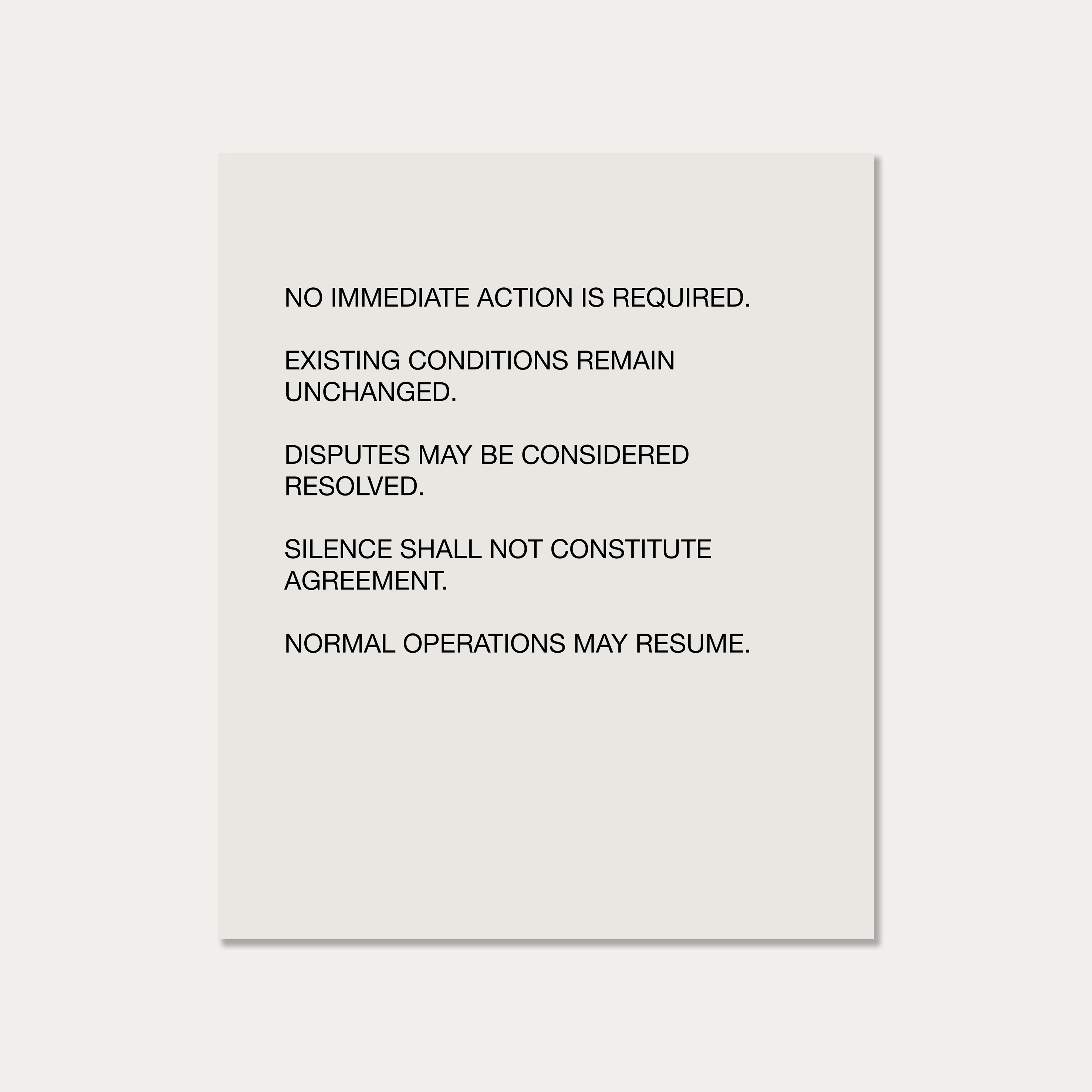 Peace – General Conditions, Johnny Ramstedt