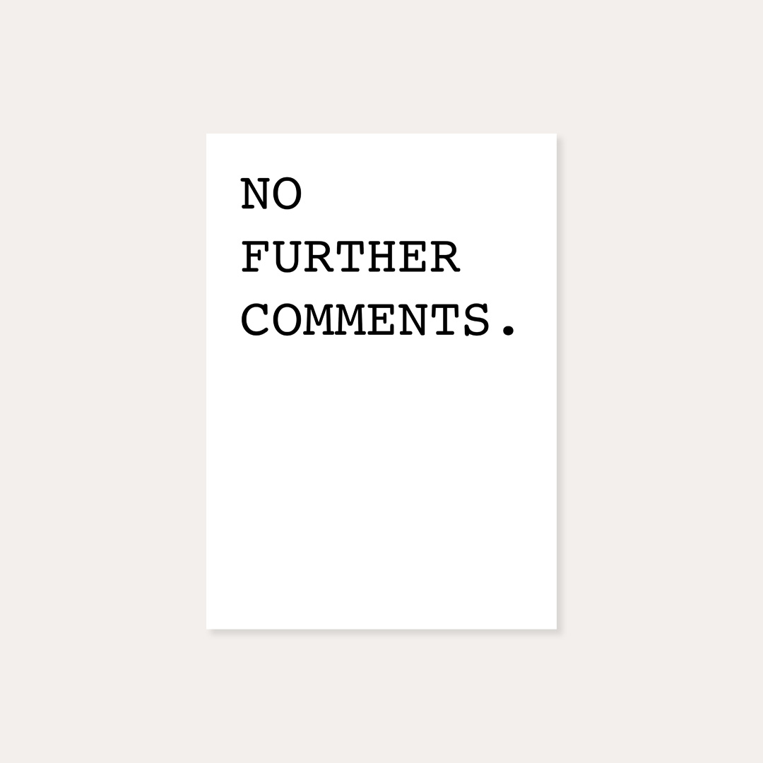 No Further Comments. – Notes, Johnny Ramstedt