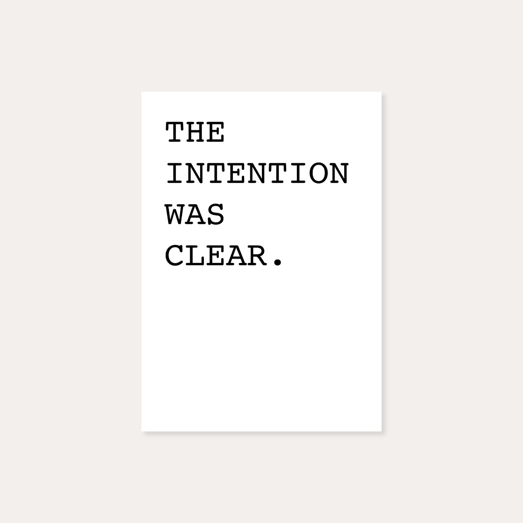 The Intention Was Clear. – Notes, Johnny Ramstedt